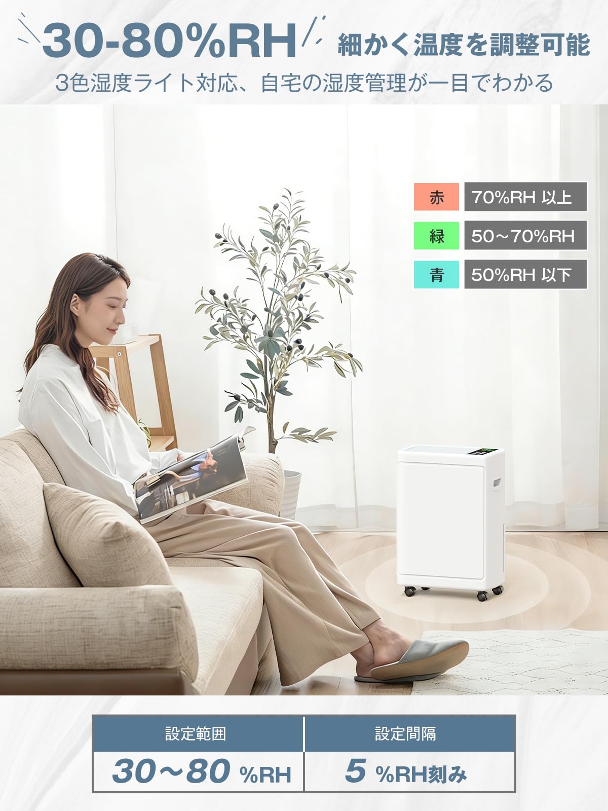 Amazon | Boweer 除湿機 コンプレッサー式 衣類乾燥 12/L日 除湿器